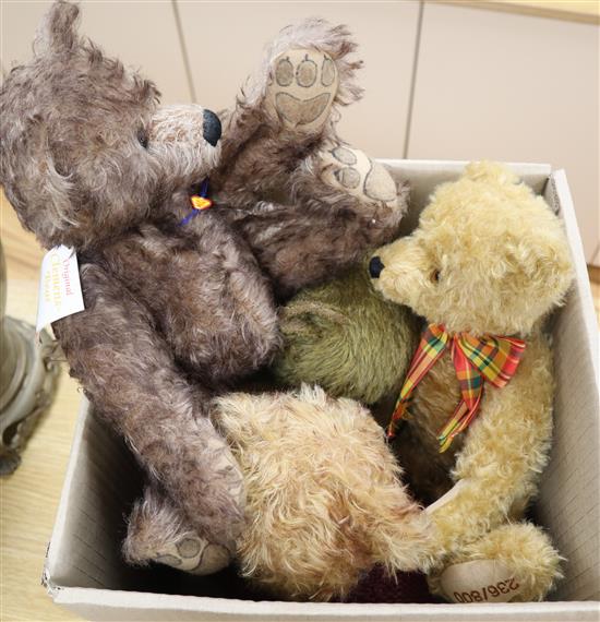 A Norberry bear, two Teddy Herman and one Clements bear